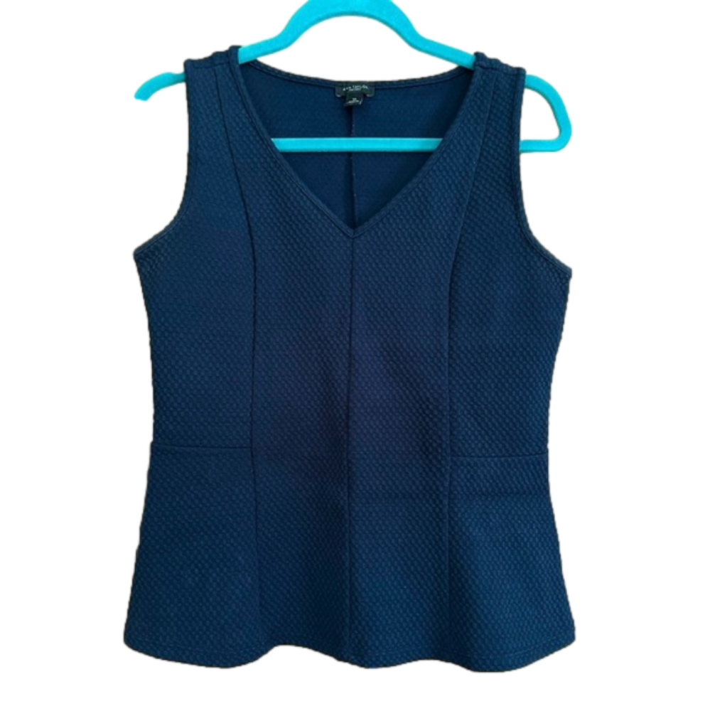 Peplum tank top blue
